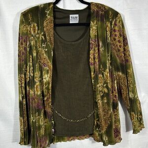 VintageR&M Richard's Multi (Top-Jacket) Boho,90's Retro Whimsical GothSz XL